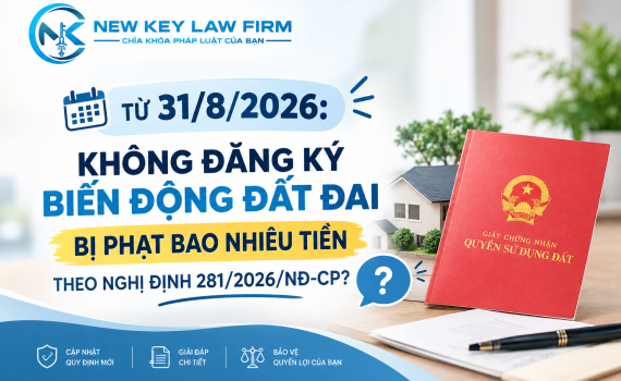 Bị phạt bao nhiêu tiền nếu không đăng ký biến động đất đai từ 31/8/2026 theo Nghị định 281/2026/NĐ-CP?